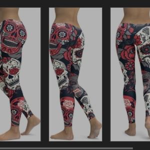 Gear bunch pink sugar skull leggings